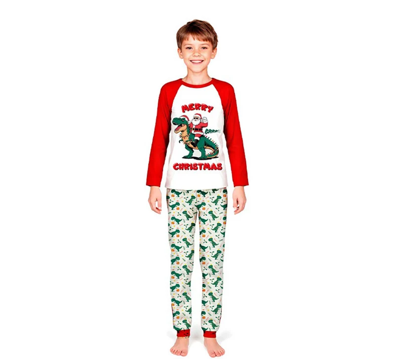 Pijama Navideño de Dino para niños 5-6A