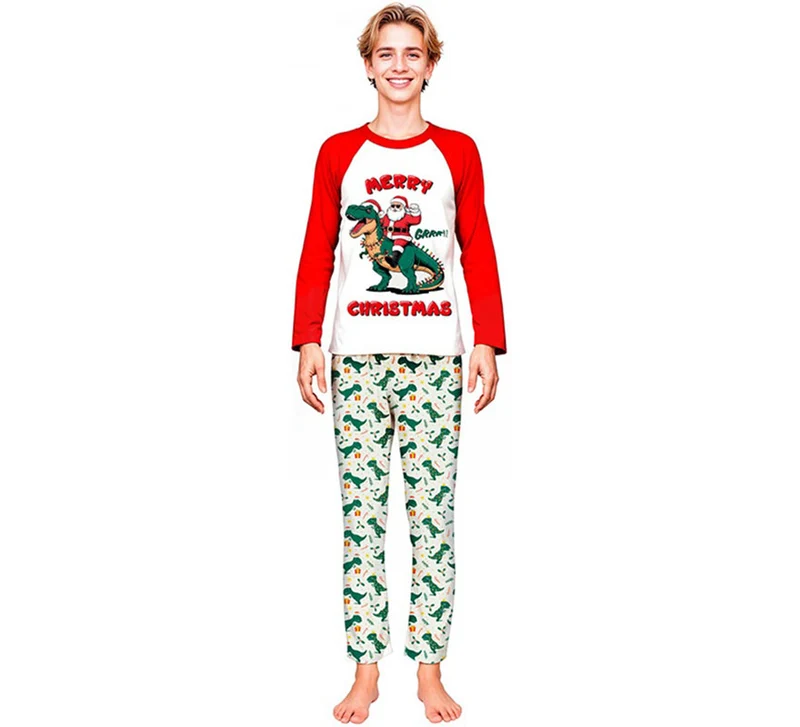 Pijama Navideño de Dino para adultos L