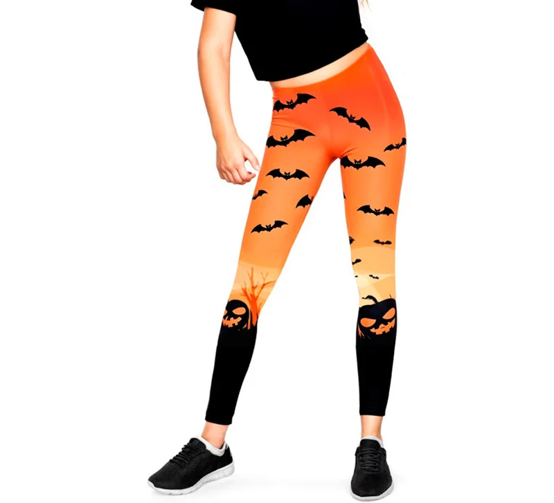 Leggins naranjas de Calabaza para niña 5-6A