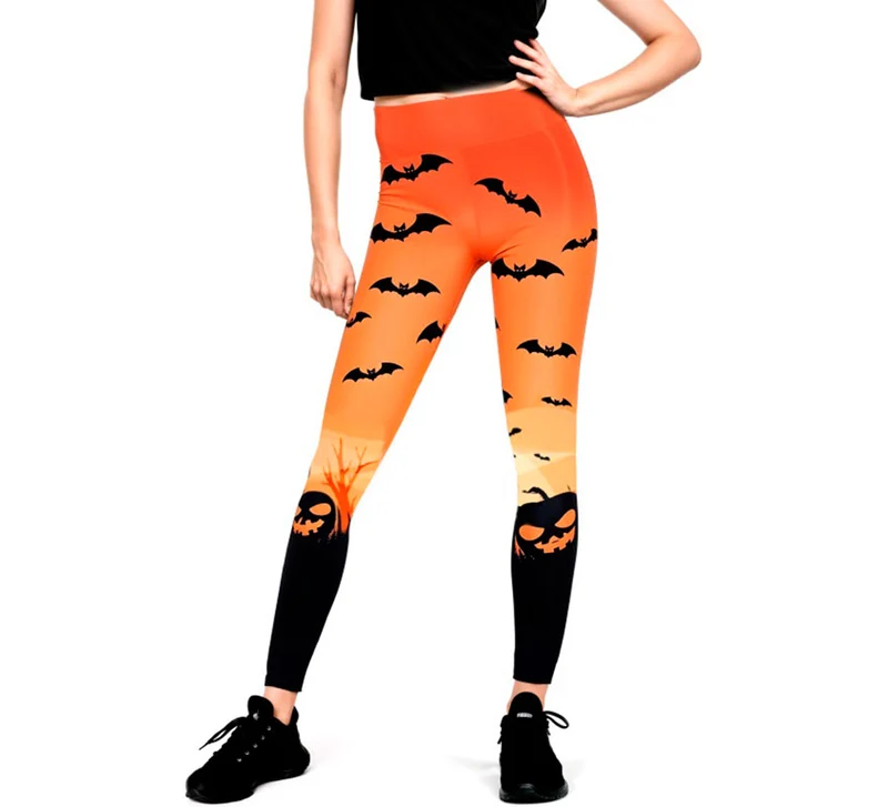 Leggins naranjas de Calabaza para mujer XXL