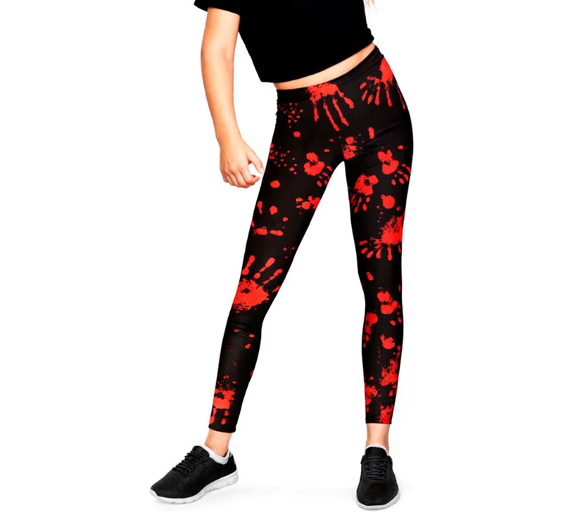 Leggins de Huellas Ensangrentados para niña 10-12A