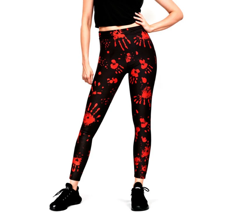 Leggins de Huellas Ensangrentados para mujer XL
