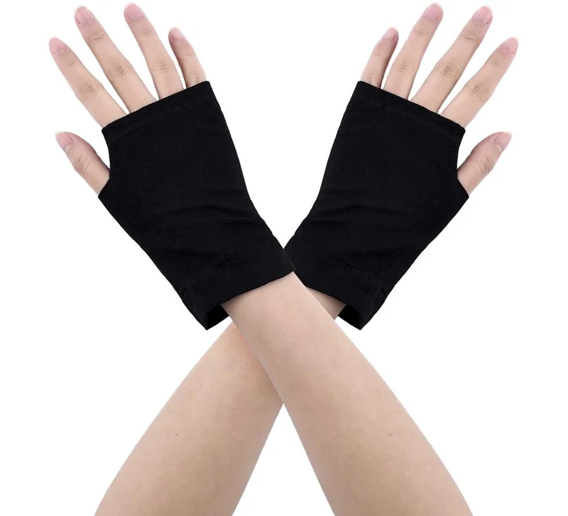 Guantes Corto negro sin dedos Universal Adulto