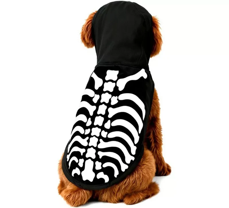 Disfraz Mascota Esqueleto Fluorescente M