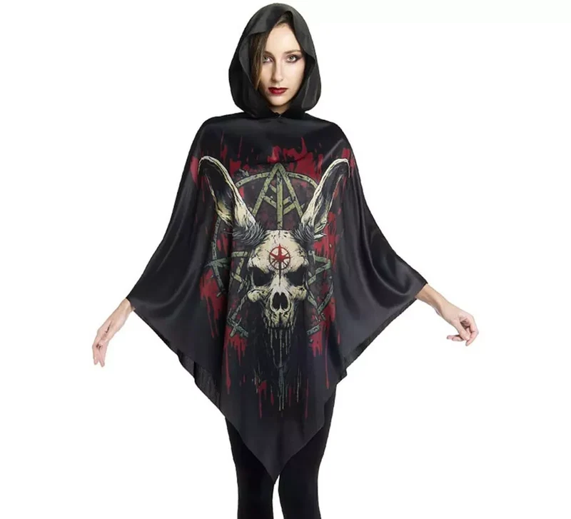 Disfraz o Poncho Satánico Adulto Universal Adulto