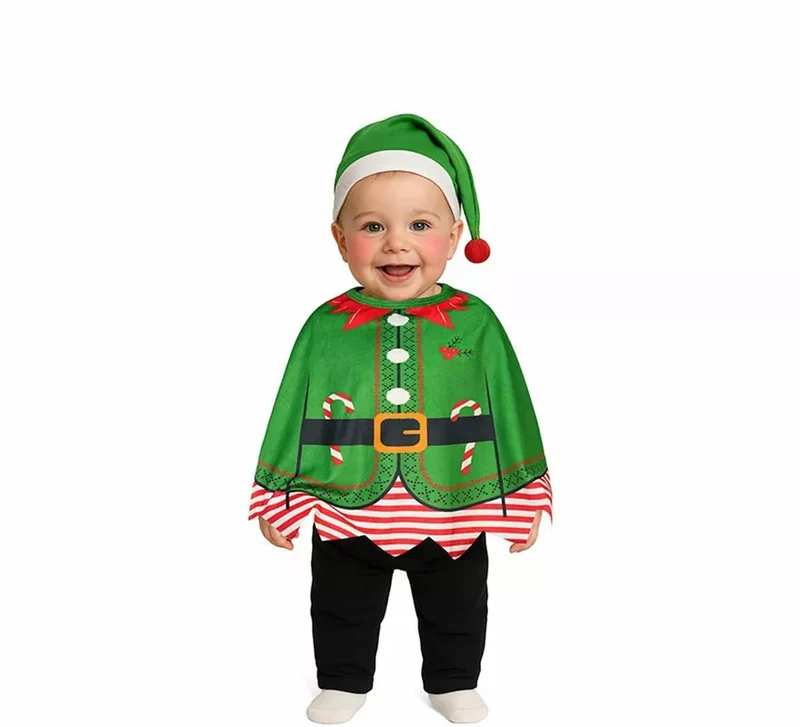 Disfraz o Poncho de Elfo para bebé 12-18M