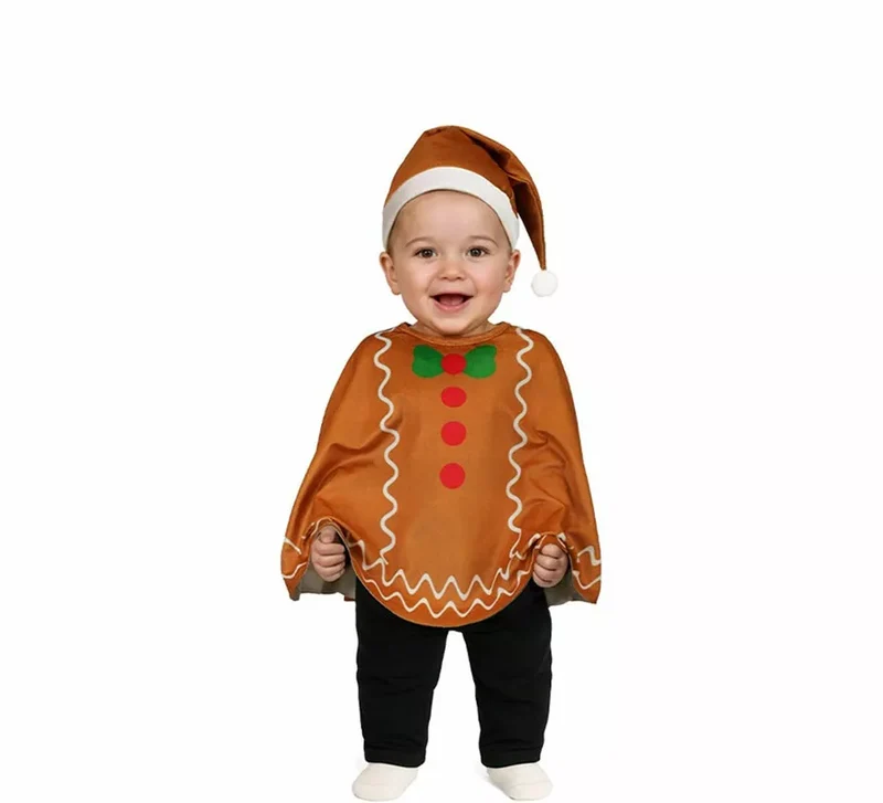 Disfraz o Poncho Galleta de Jengibre para bebé 6-12M