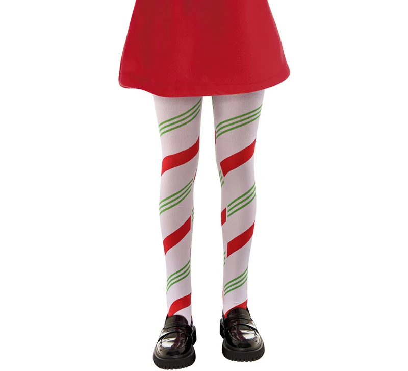 Panty a Rayas Lazo Navidad Infantiles 8-10A