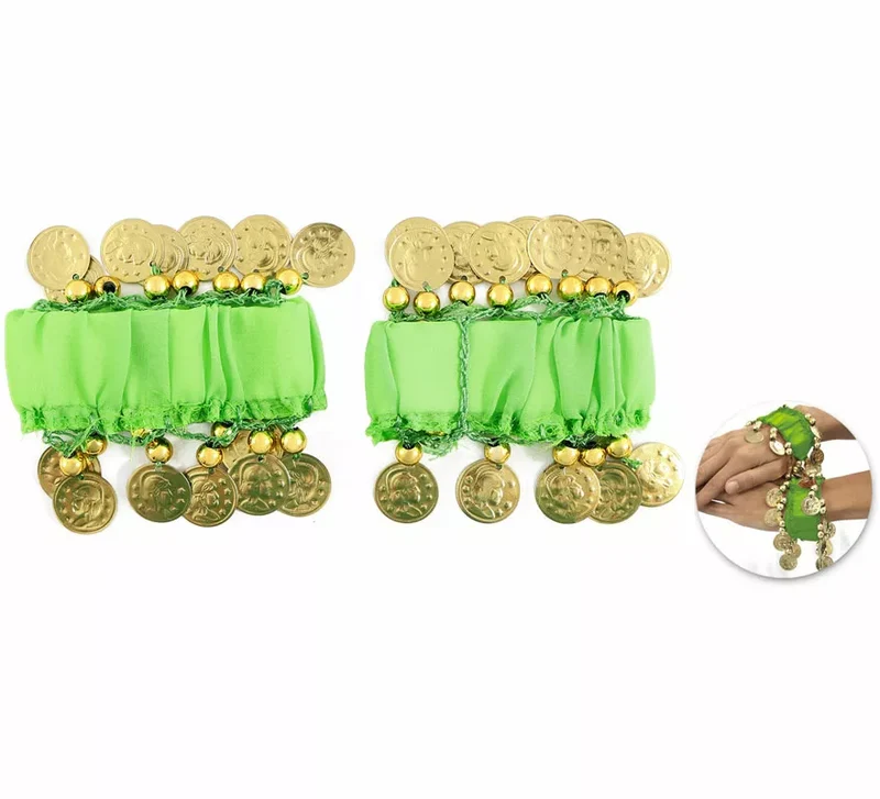 Pack 2 Pulseras de Monedas en varios colores Verde