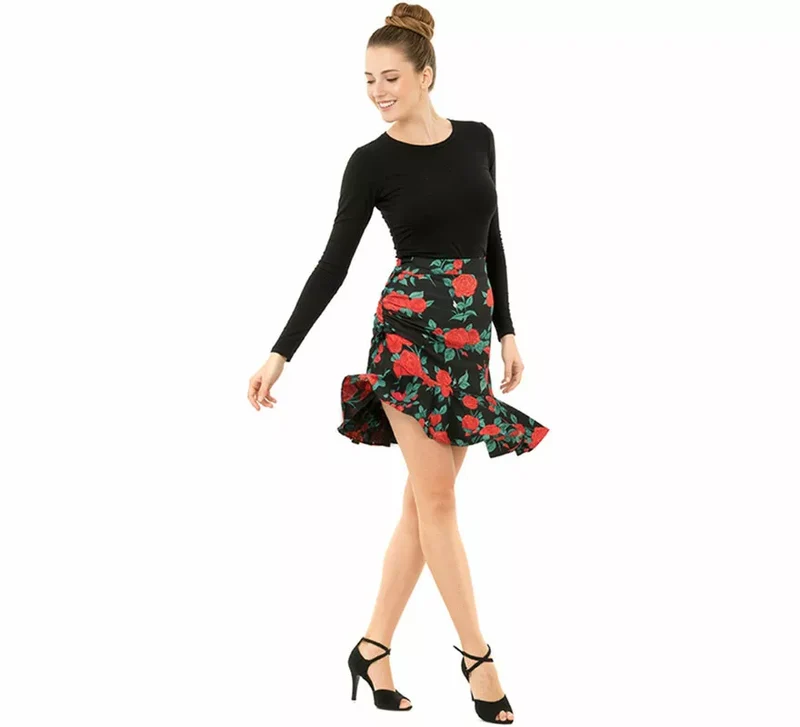 Falda Baile Asimétrica con estampado para mujer L