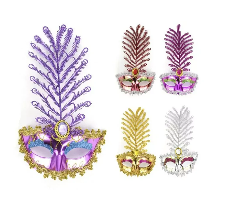 Antifaz Carnaval con ramillete colores surtidos Sin talla