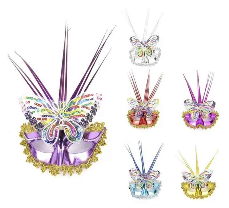 Antifaz Carnaval mariposa multicolor colores surtidos Sin talla