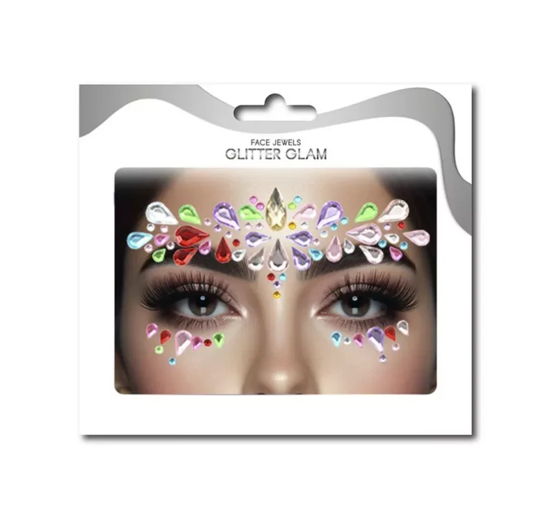 Gemas Faciales camino floral multicolor Universal Adulto