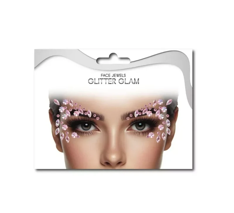 Gemas Faciales Contorno de Ojos flores rosa Universal Adulto