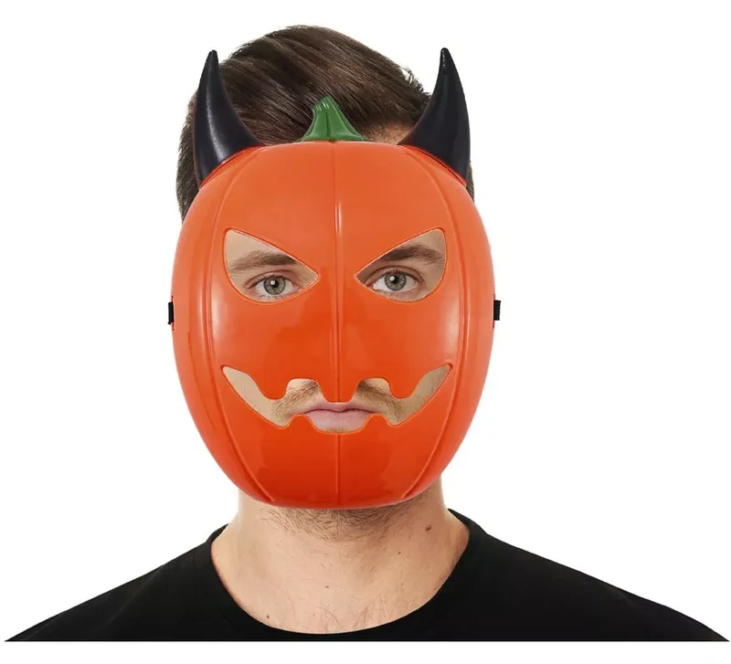 Máscara de Calabaza con Cuernos Universal Adulto