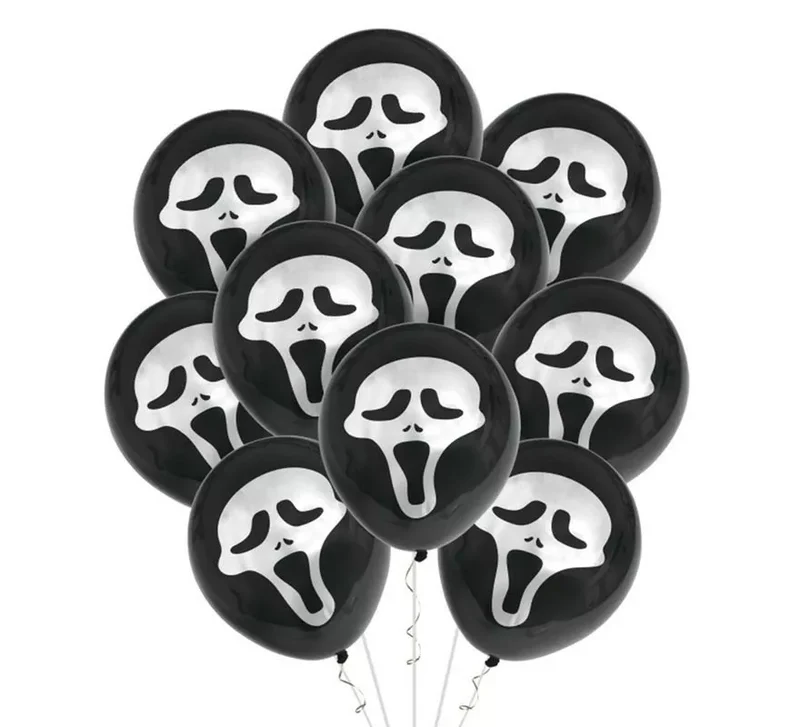 Pack de 10 Globos Fantasma Scream de 30 cm T.Única