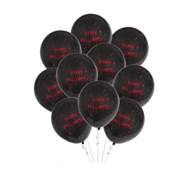 Pack de 10 Globos Happy Halloween de 30cm T.Única