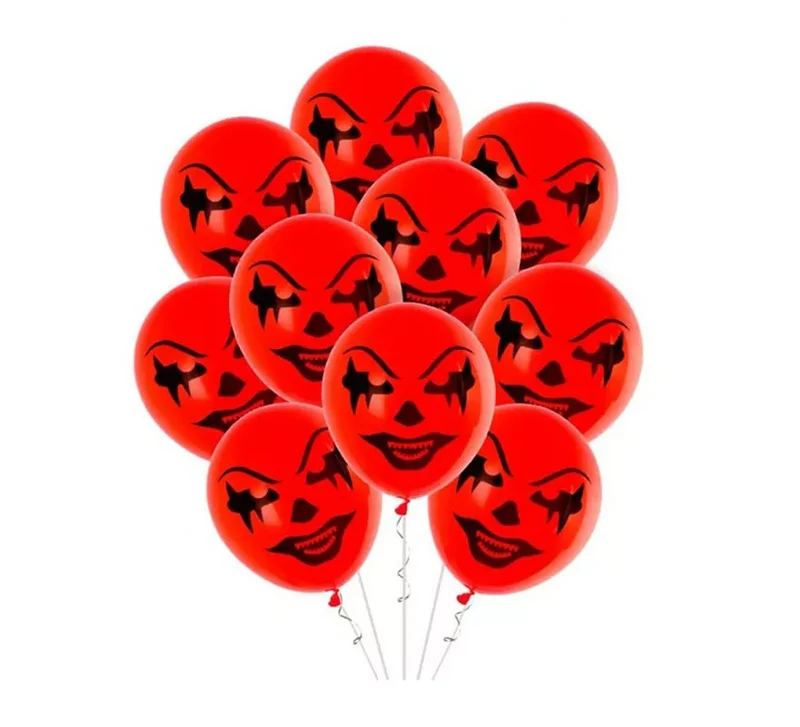 Pack de 10 Globos Payaso rojo de 30 cm T.Única