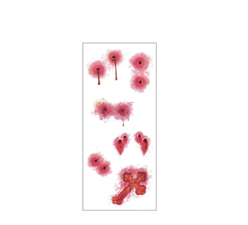 Pack de Tatuajes Heridas de Bala de 13x32 cm T.Única