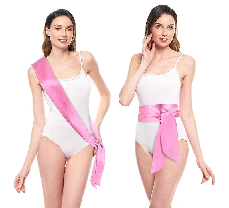 Banda o Fajín de 210x9 cm en varios colores Rosa