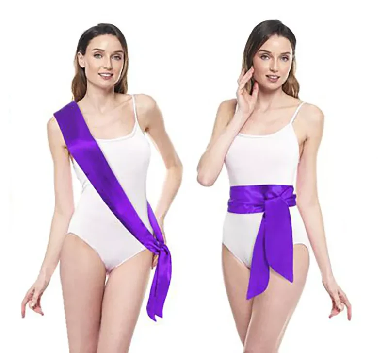 Banda o Fajín de 210x9 cm en varios colores Morado