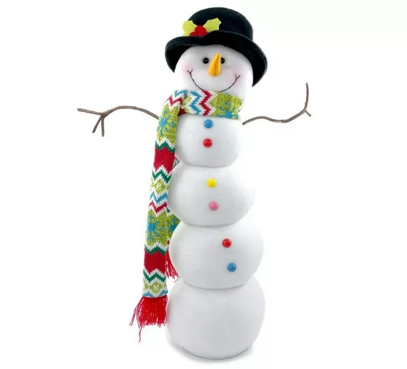 Muñeco de Nieve con Sombrero de 50 cm Sin talla