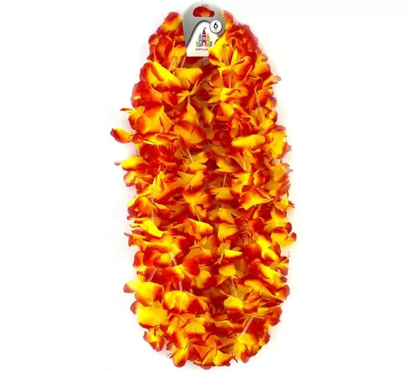 Pack de 6 Collares Hawái Pequeños en varios colores Naranja