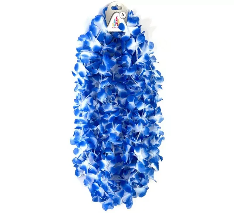 Pack de 6 Collares Hawái Pequeños en varios colores Azul