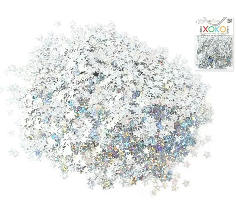 Bolsa de Confetti Estrellas plateadas de 15 gramos Sin talla