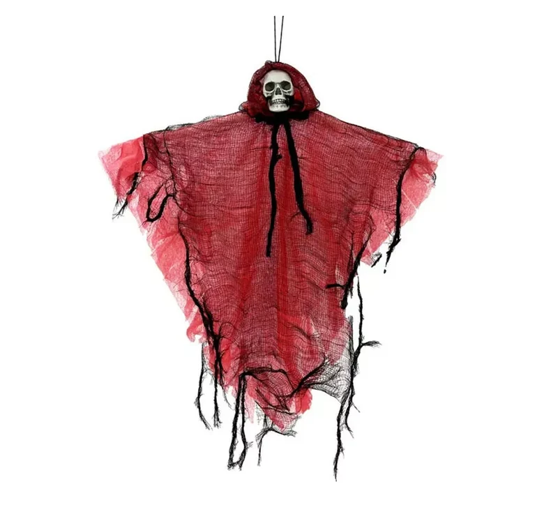 Colgante de Esqueleto con túnica roja de 42 cm T.Única