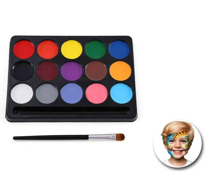 Kit de Maquillaje básico: 15 colores y brocha Sin talla