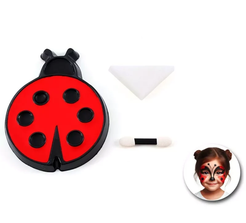 Kit de Maquillaje Mariquita clásica: Esponja, brocha y paleta de colores Sin talla