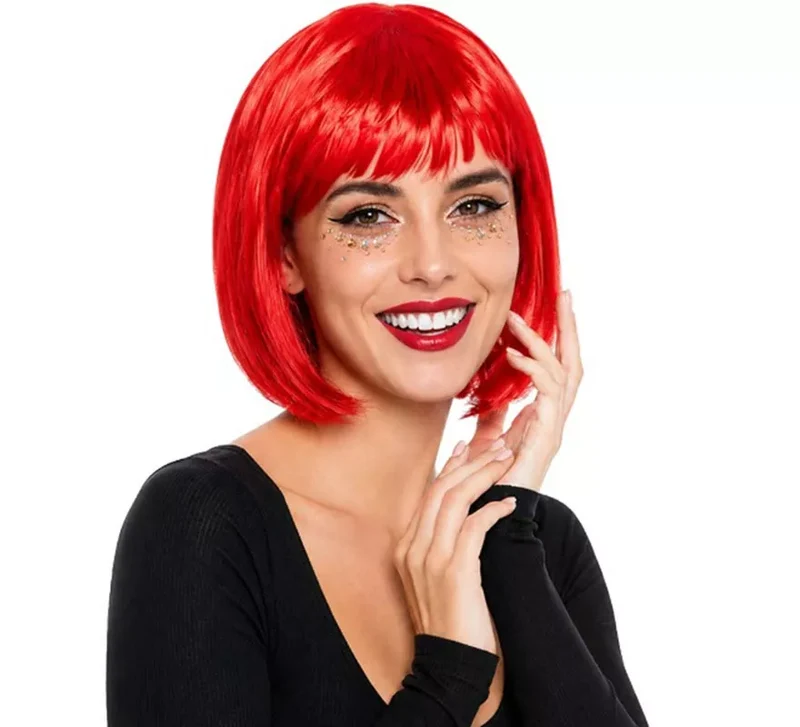 Peluca Bob en varios colores Rojo