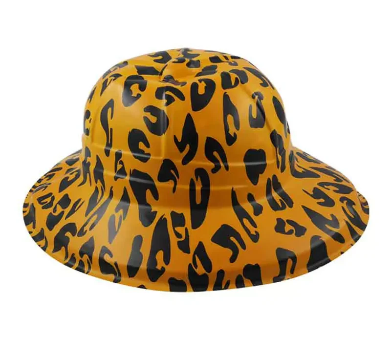 Sombrero de Estampado de Leopardo de PVC T.Universal