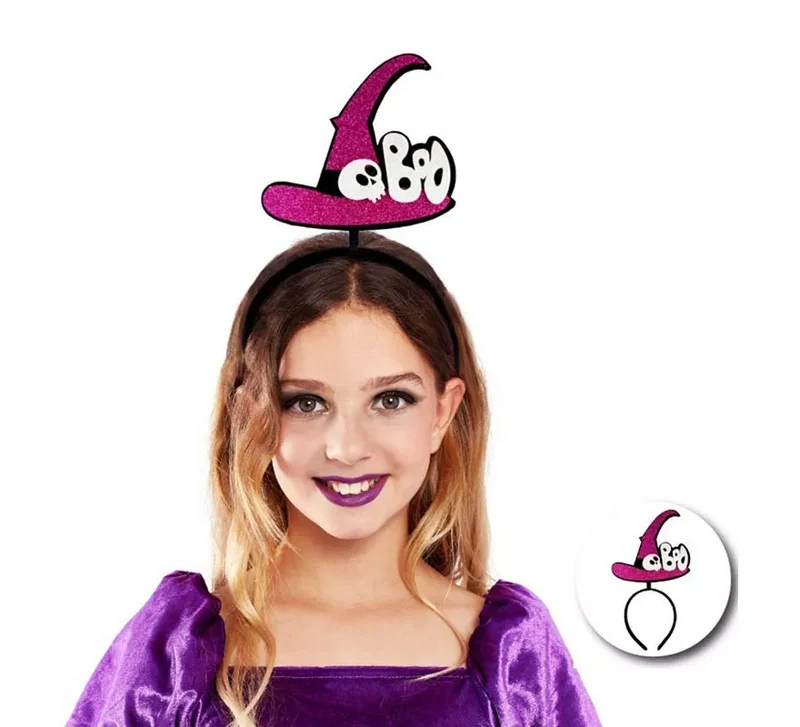 Diadema de Bruja Boo morada infantil Universal Niños