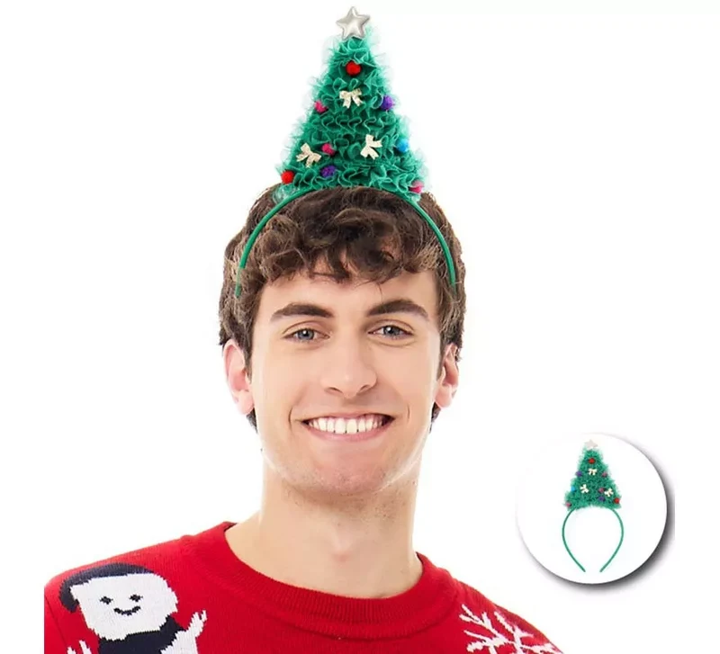 Diadema de Árbol Navideño con tul Universal Adulto