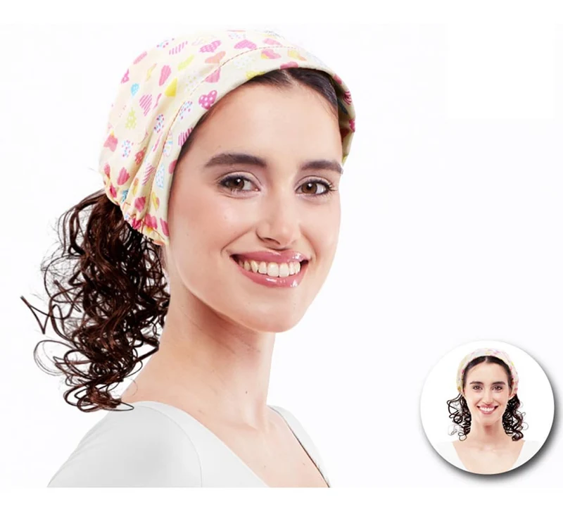 Pañuelo con Peluca medieval adulto Universal Adulto