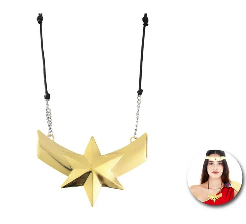 Collar de Heroína estrella dorada Universal Adulto
