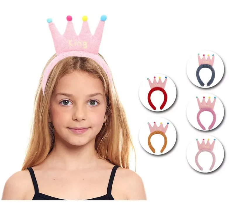 Diadema de Corona de peluche en colores surtidos infantil Universal Niños