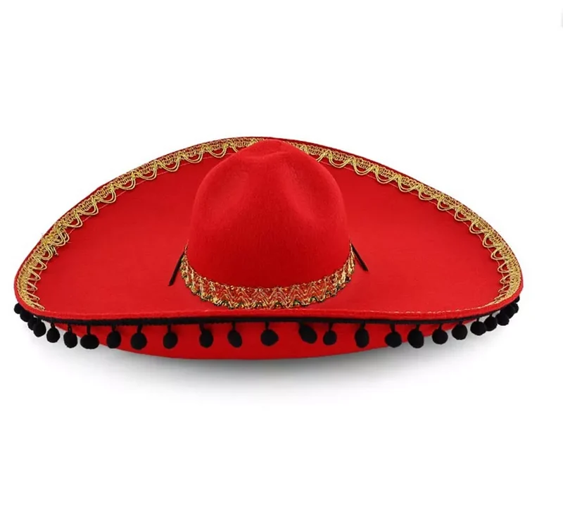Sombrero de Mariachi Mejicano rojo adulto Universal Adulto