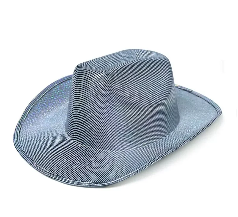 Sombrero de Vaquero Holo plateado adulto Universal Adulto