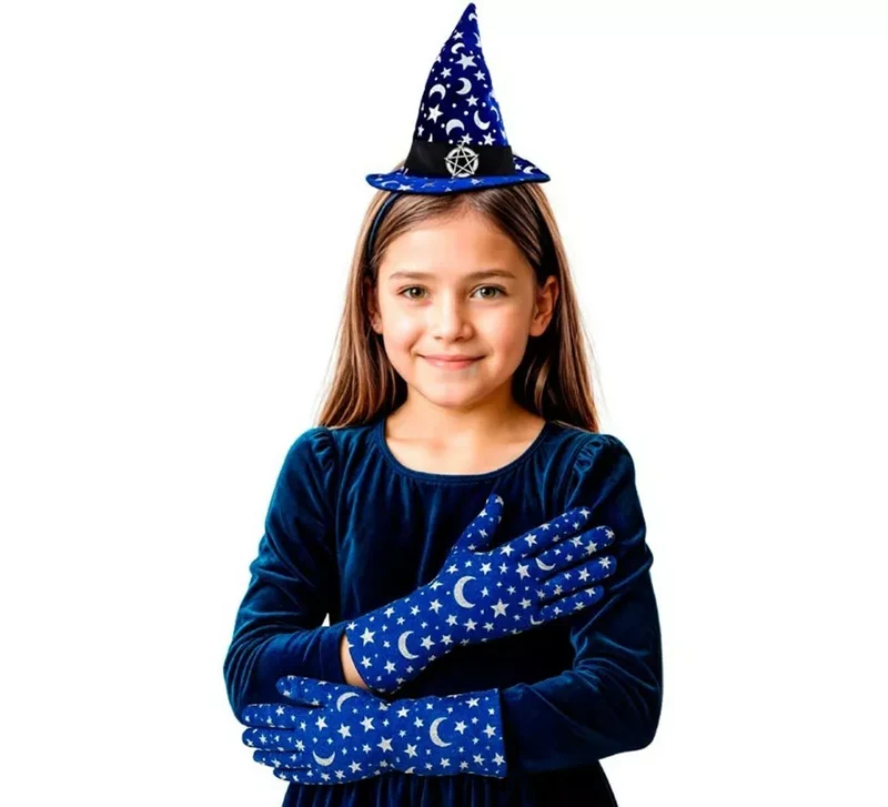 Kit de Bruja Luna Infantil: Diadema y Guantes Universal Niños