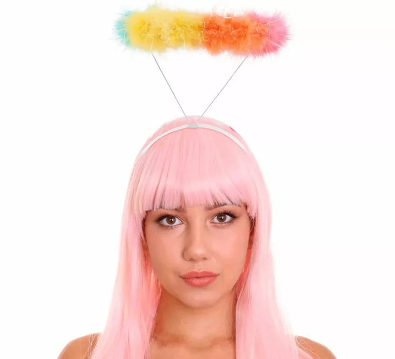 Diadema Aro Ángel multicolor Universal Adulto