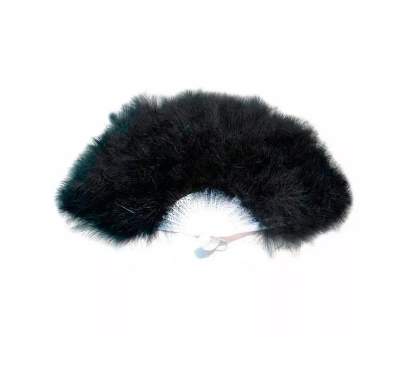 Abanico de Plumas Suaves de 29 cm en varios colores Negro