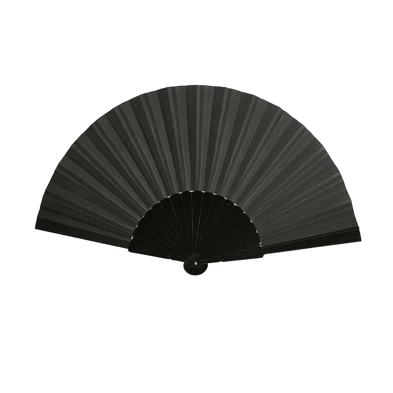 Abanico de Plástico de 43 cm en varios colores Negro