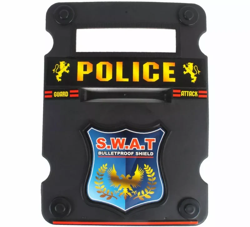 Escudo Policía de 32x23 cm de plástico para niños Sin talla