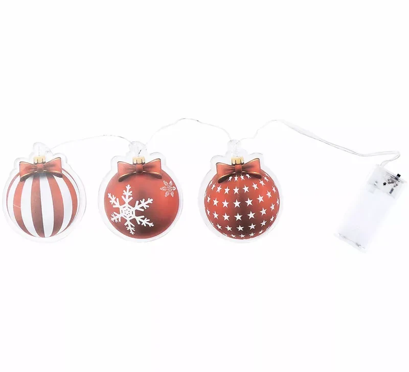 Pegatinas Gel Led 3 Figuritas Bolas de Navidad de 15x30 cm Sin talla