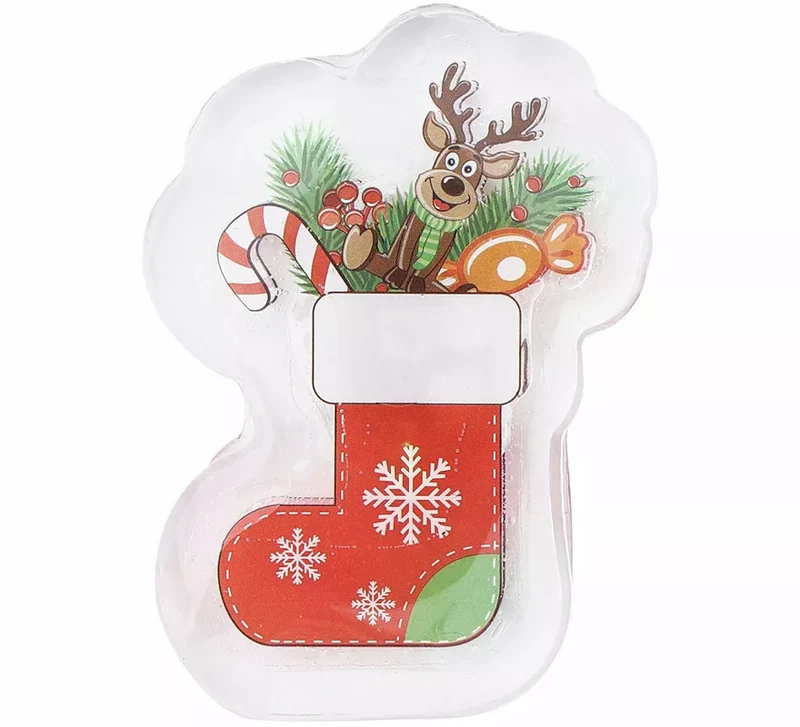 Pegatina Gel Led Calcetín Navidad de 10x15 cm Sin talla