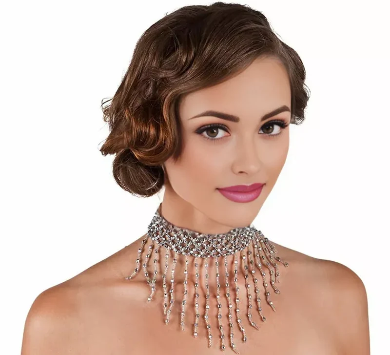 Collar de Cuentas de 15x16 cm en varios colores Plata