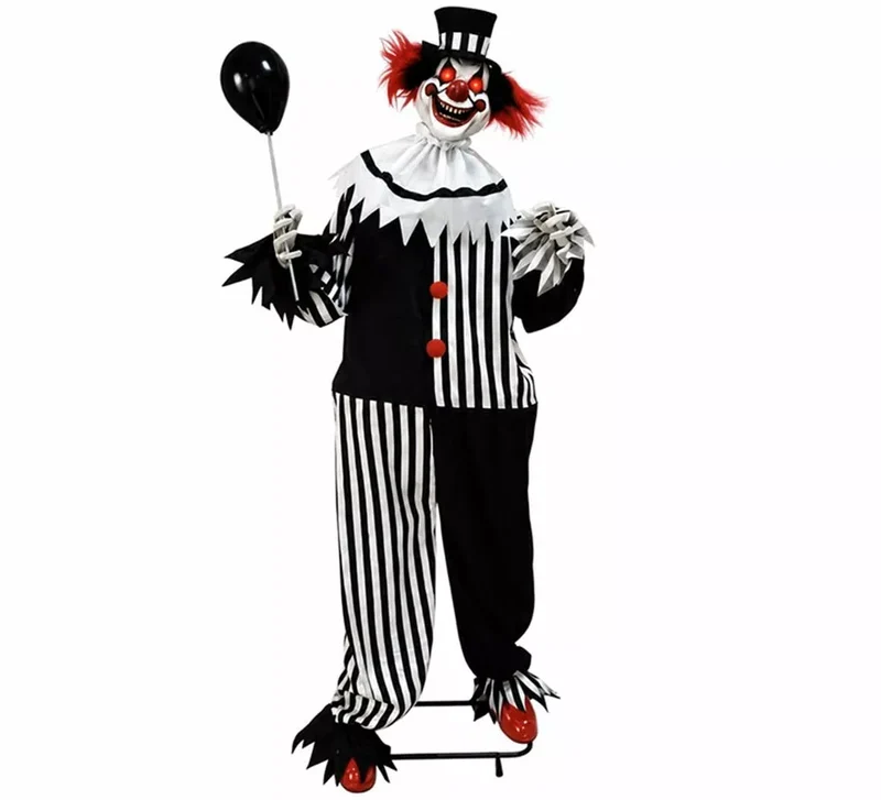 Payaso Siniestro con Movimiento y Sensor de 190 cm Sin talla